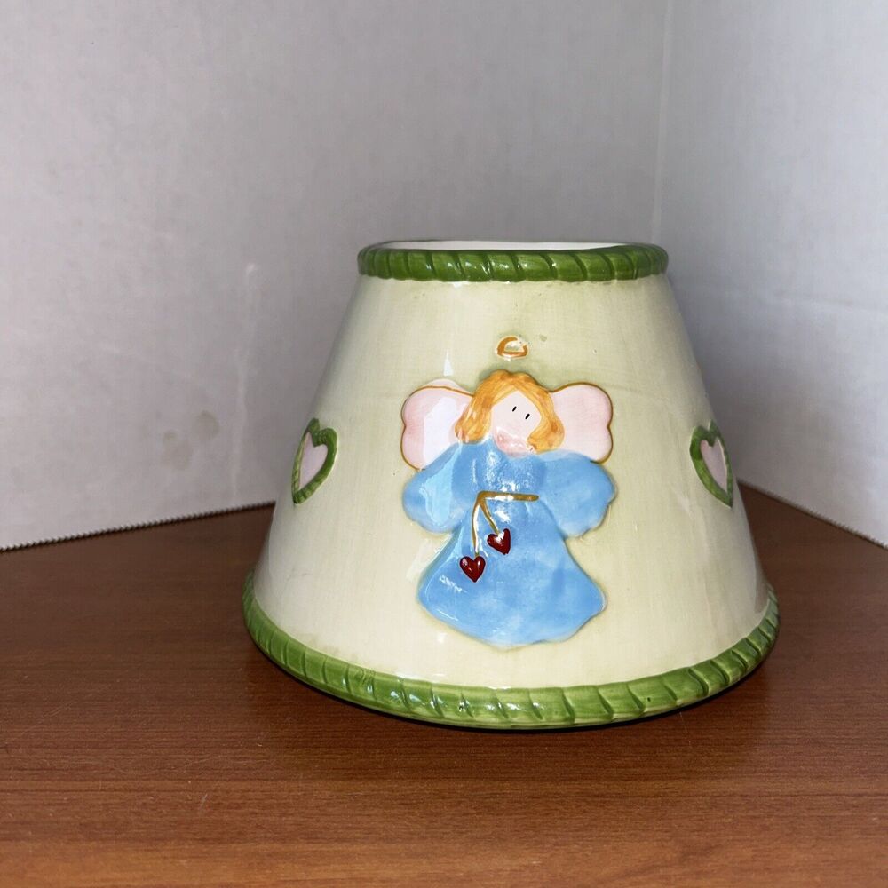 GREEN ~ ANGEL CANDLE SHADE TOPPER